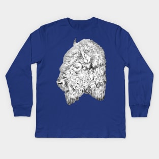 American Bison Kids Long Sleeve T-Shirt